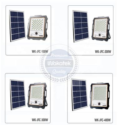 качество  WAKATEK 300W 100W-400W LED Security Zero Solar Solar Powered Lights with Portable Outdoor Video Camera Street Motion Flood Lamp завод